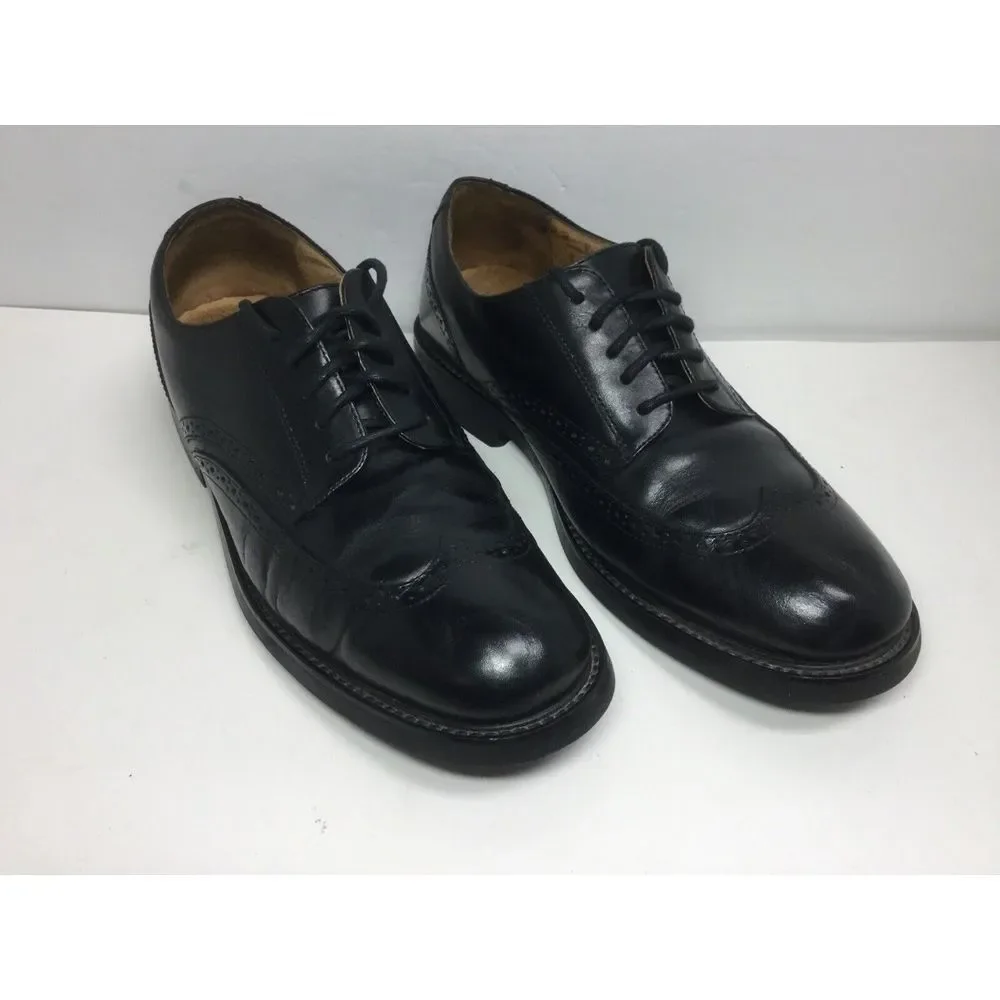 Dockers Wingtip Oxfords Shoes Size 11.5 M Mens Dress Black Leather Lace‎ Up
